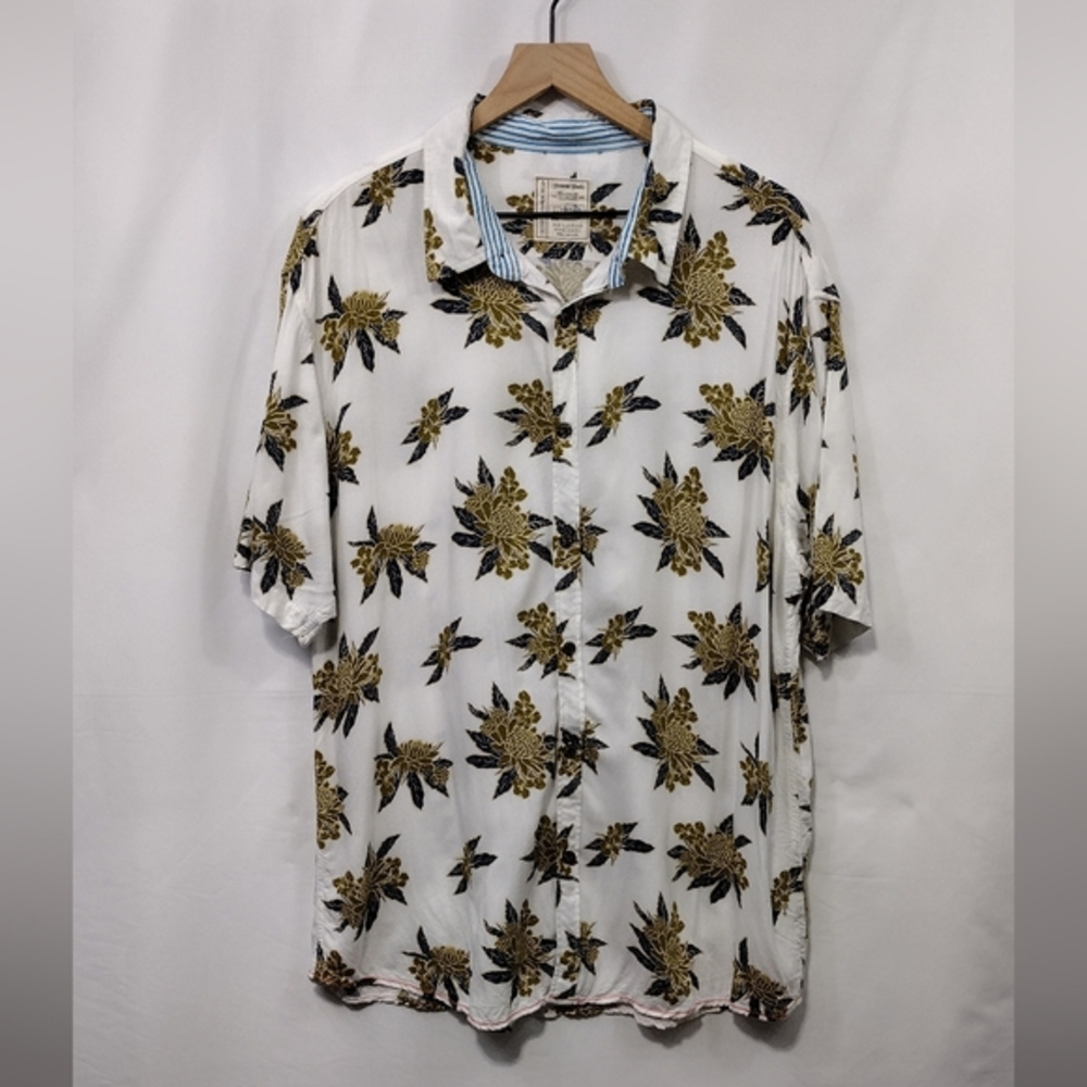 Vintage Colours by Alexander Julian Floral Button Up Hawaiian Shirt Mens XXL